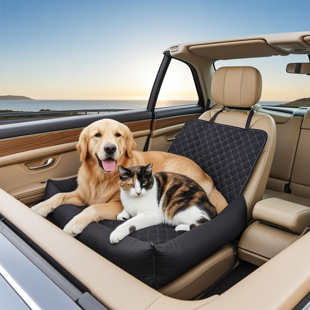 Car-Portable Waterproof Pet Bed Mat For Travel